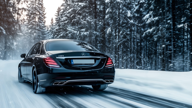 Private chauffeur at a ski resort in the Alps