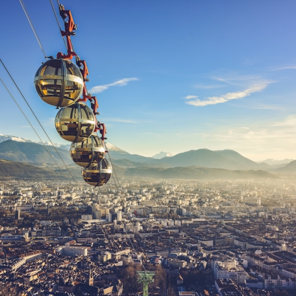 Grenoble, airport and train station for the resorts