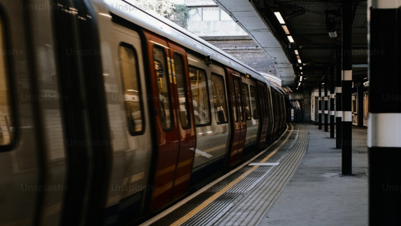 Private transport departing from a train station