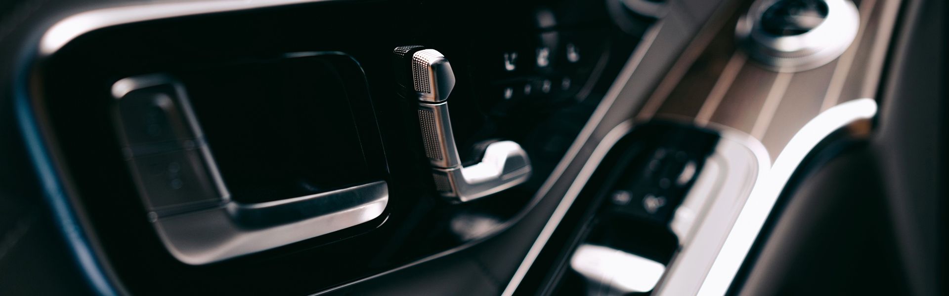 Interior of a chauffeur-driven Mercedes S-Class
